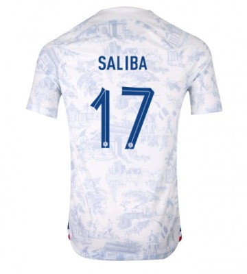 Francja William Saliba #17 Koszulka Wyjazdowych MŚ 2022 Krótki Rękaw
